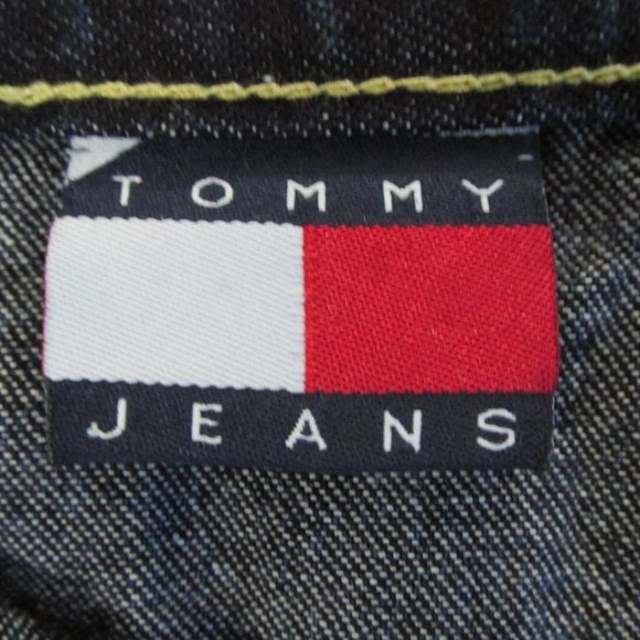 TOMMY HILFIGER WOMENS JUNIORS SIZE 5 SKIRT DARK BLUE JEAN DENIM SHORT SHIRT TAIL - Picture 7 of 10